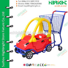 plastic shopping trolley with toy cart for chidlren's fun